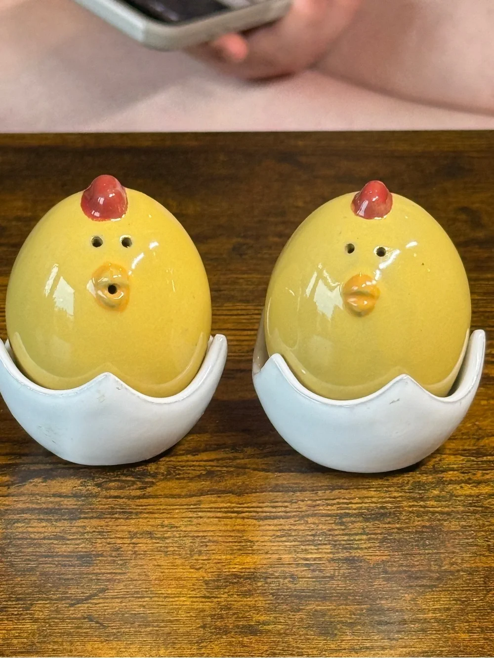 Vintage yellow baby chick salt and pepper shakers